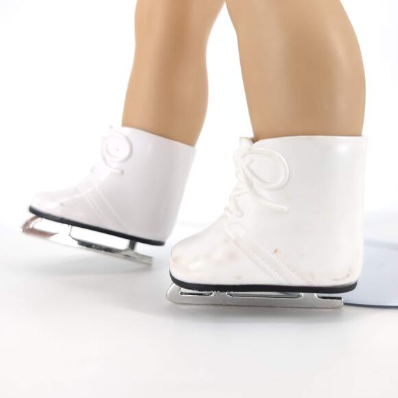 Unbranded White Rubber Doll Ice Skates Ice Skating Shoes for 18 Inch Dolls - GUC - Picture 6 of 13